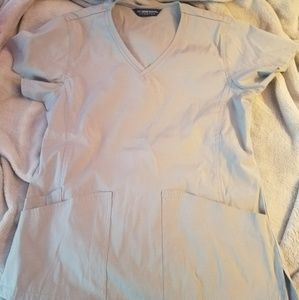 Gray scrub top